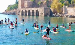 Alanya'da SUP'unu alan denize koştu! Seferberlik başladı