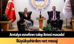 Antalya esnafının talep listesi masada