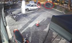 Antalya'da saniyelerle araçtan kopan motor parçasından kurtuldu