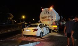 Antalya'da tankerin altında sıkıştı!