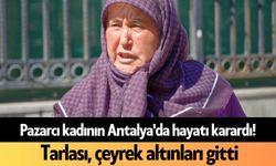 Pazarcı kadının Antalya'da hayatı karardı! Tarlası, çeyrek altınları gitti