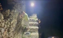 Alanya Kale surlarında mahsur kalan 3 Rus kurtarıldı