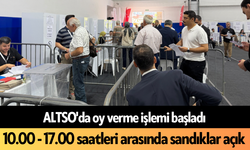 ALTSO'da oy verme işlemi başladı: 10.00 - 17.00 saatleri arasında sandıklar açık