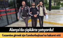 Alanya'da çöplükte yatıyordu! Cezaevine girmek için Cumhurbaşkanı'na hakaret etti