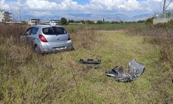 Manavgat’ta otomobil tarlaya uçtu