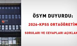 2026 Ortaöğretim KPSS sınav soruları ve cevap anahtarı PDF olarak GÖRÜNTÜLE