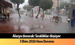 Alanya donacak: Sıcaklıklar düşüyor 3 Ekim 2026