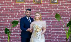 Alanya'da genç çift evliliğe ilk adımı attı