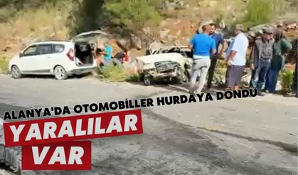 Alanya'da otomobiller hurdaya döndü: Yaralılar var!