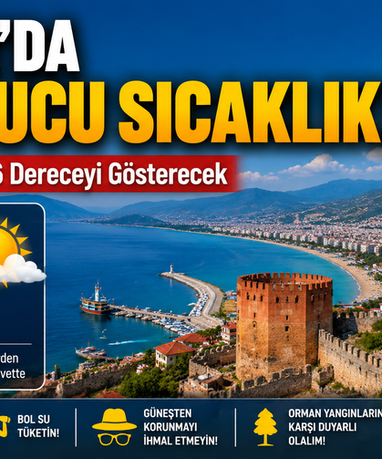 Alanya'da Kavurucu Sıcaklık! 36 Derece Uyarısı