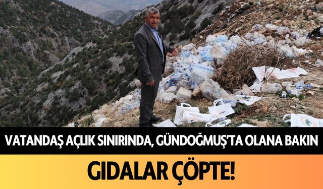 Vatandaş açlık sınırında, Gündoğmuş'ta olana bakın! Gıdalar çöpte