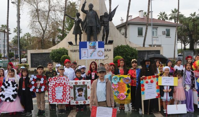 Alanya'da masal kahramanları çocukların sesi oldu