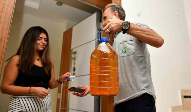 Antalya'nın o ilçesinde evdeki bitkisel yağlar nakite dönüşüyor