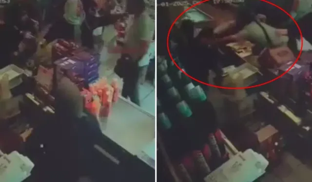 Markette yumruklu kavga:  Kasiyer ürün Fırlattı, müşteri saldırdı