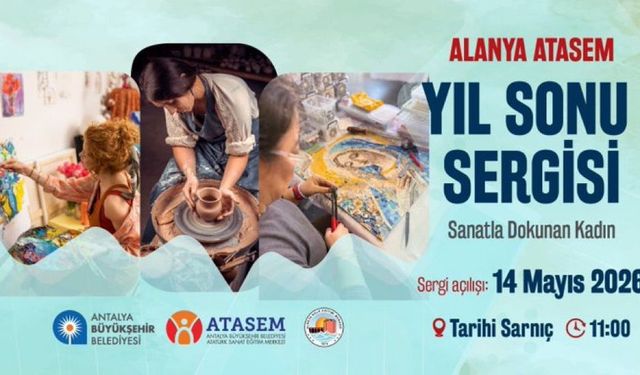 Alanya ATASEM’den yıl sonu sergisi