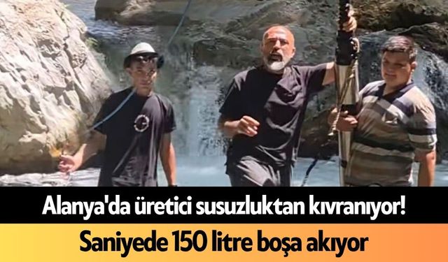Alanya'da üretici susuzluktan kıvranıyor! Saniyede 150 litre boşa akıyor