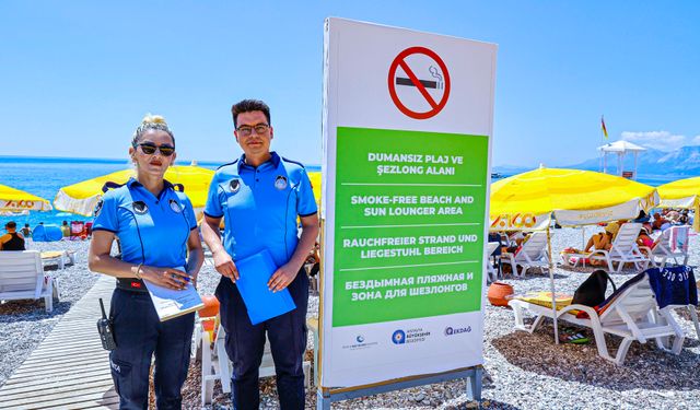 Antalya sahillerinde sigara içmek yasak! Sigara içen yandı