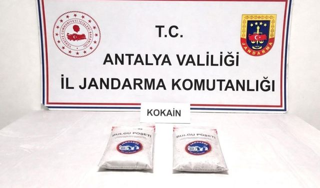Antalya'da jandarmadan kokain operasyonu
