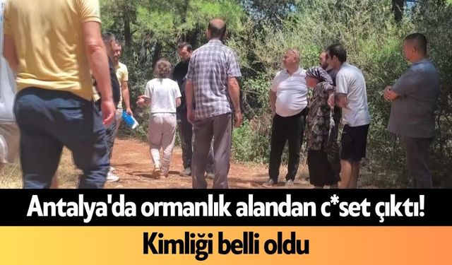 Antalya'da ormanlık alandan c*set çıktı! Kimliği belli oldu