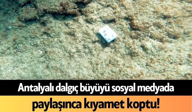 Antalyalı dalgıç büyüyü sosyal medyada paylaşınca kıyamet koptu