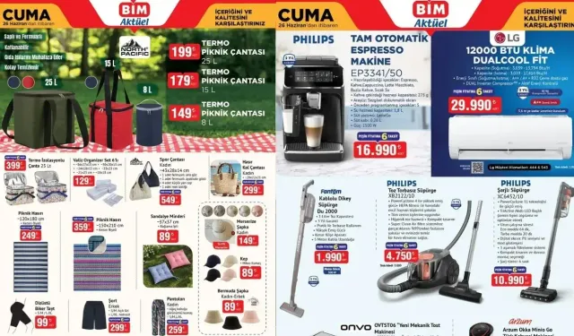 BİM 26 Haziran Cuma Aktuel Kataloğu Yayınlandı