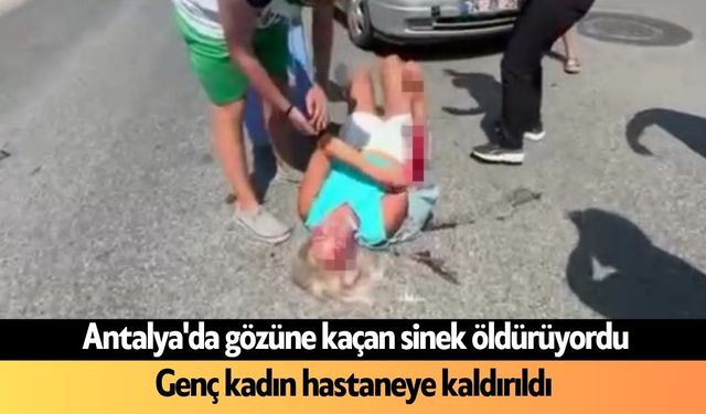 Antalya'da gözüne kaçan sinek öldürüyordu