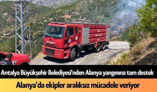 Antalya Büyükşehir Belediyesi'nden Alanya yangınına tam destek