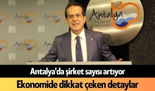 Antalya'da şirket sayısı artıyor