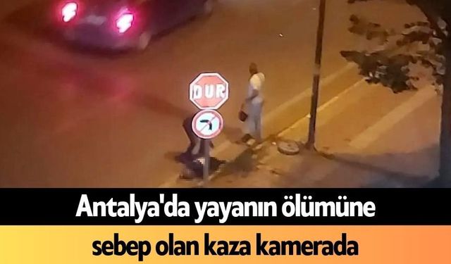 Antalya'da yayanın ölümüne sebep olan kaza kamerada
