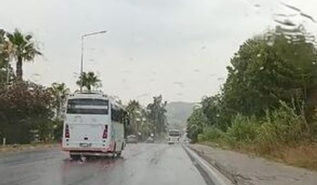 Alanya'da beklenen yağmur geldi