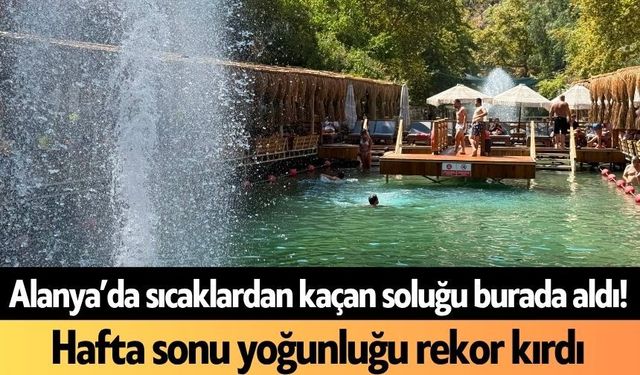 Alanya’da sıcaklardan kaçan soluğu burada aldı