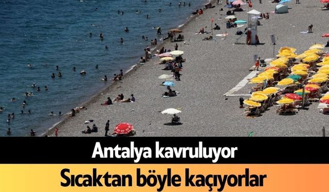 Antalya kavruluyor! Sıcaktan böyle kaçıyorlar