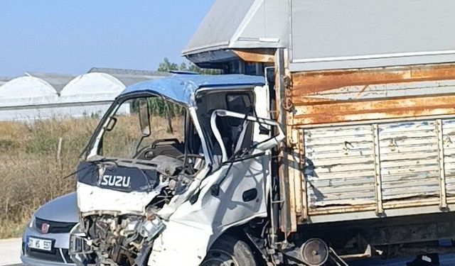 Antalya-Manavgat yolunda kırmızı ışıkta bekleyen kamyona çarptı