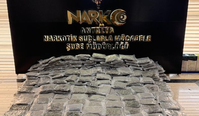 Antalya’da 250 kilo esrar yakalandı