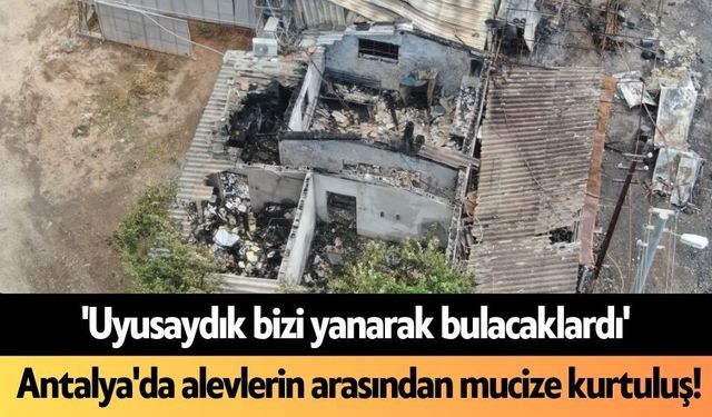 'Uyusaydık bizi yanarak bulacaklardı': Antalya'da alevlerin arasından mucize kurtuluş!
