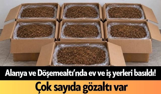 Alanya ve Döşemealtı’nda ev ve iş yerleri basıldı