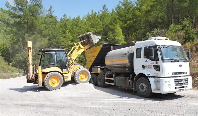 Alanya'nın o yolunda asfaltta sona gelindi