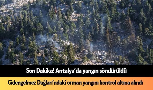 Son Dakika! Antalya Gidengelmez Dağları’ndaki orman yangını kontrol altına alındı