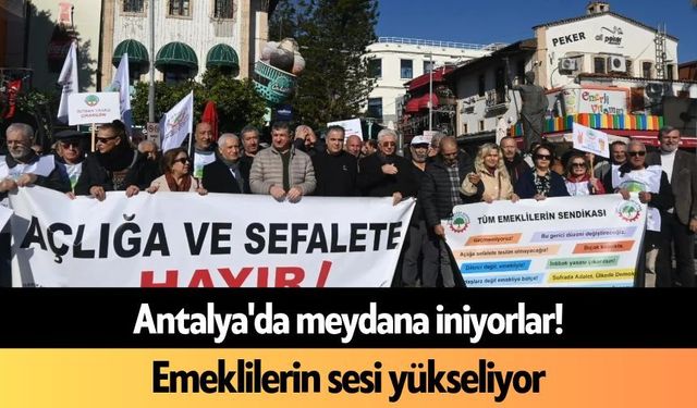 Antalya'da meydana iniyorlar! Emeklilerin sesi yükseliyor