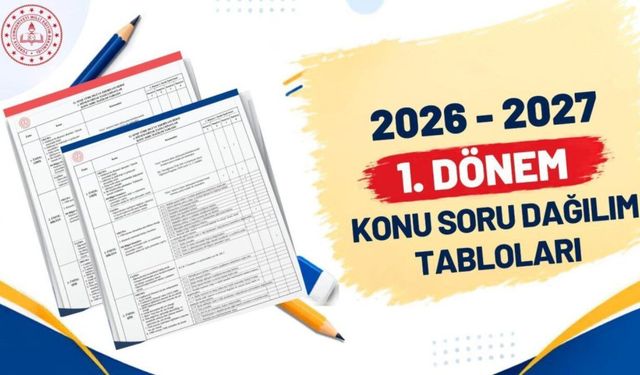 MEB ortak yazılı tablolarını yayımladı