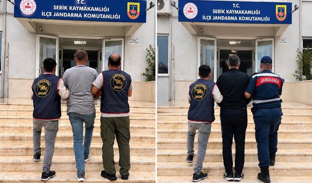 Serik'te 35 yıllık ceza yakalandı
