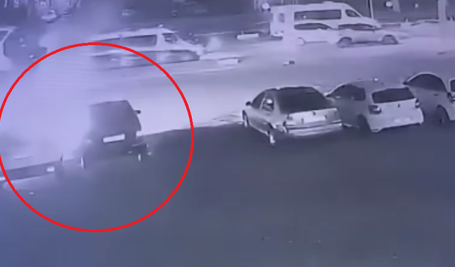 Serik'te ateşe verdi: Benzin bidonuyla galerideki 6 aracı kundakladı