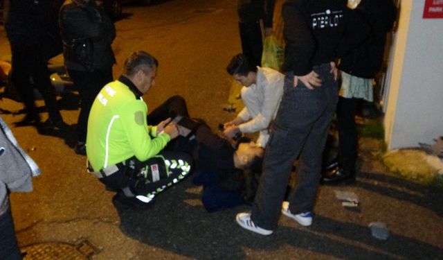 Kazada yaralanan motosikletli polise dua etti