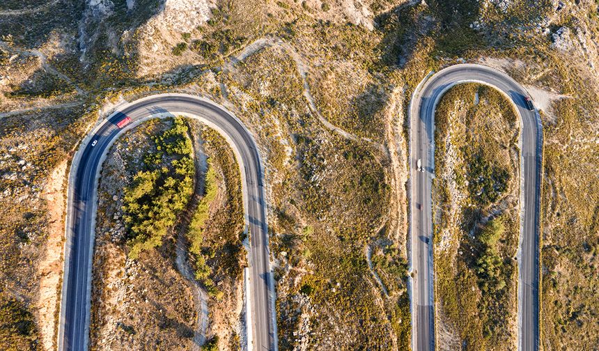 Antalya ile Konya arasındaki o yol havadan böyle görüntülendi