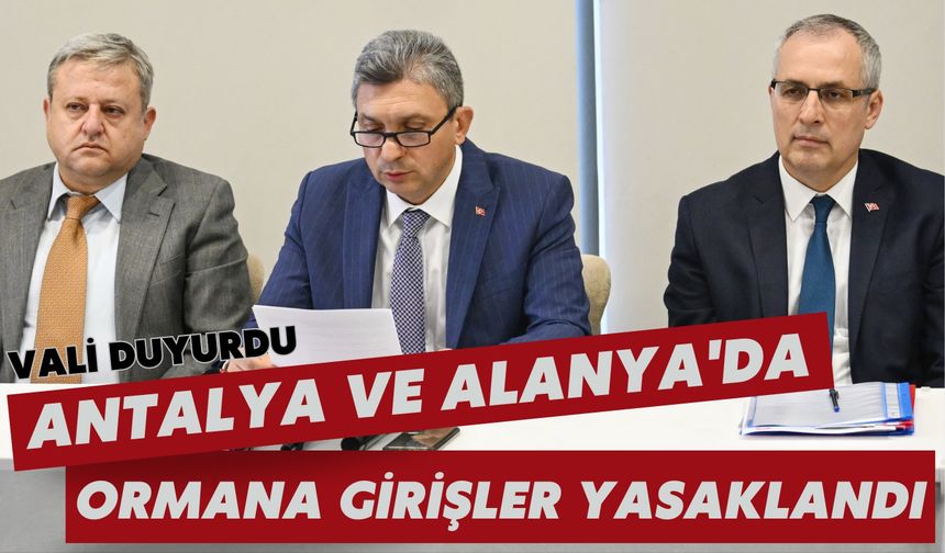 Vali duyurdu: Antalya ve Alanya'da ormana girişler yasaklandı