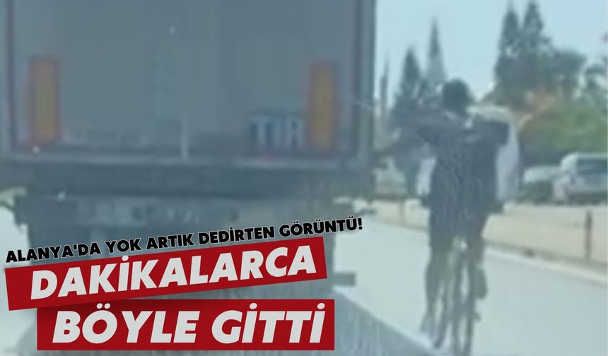 Alanya'da yok artık dedirten görüntü: Dakikalarca böyle gitti