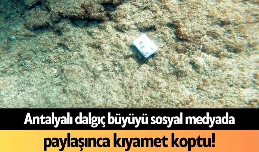 Antalyalı dalgıç büyüyü sosyal medyada paylaşınca kıyamet koptu