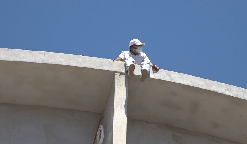 Alanya'da çatıya çıktı: İntihara kalkıştı