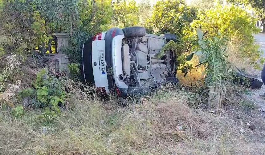 Manavgat'ta akılalmaz kaza! Bahçeye uçtu