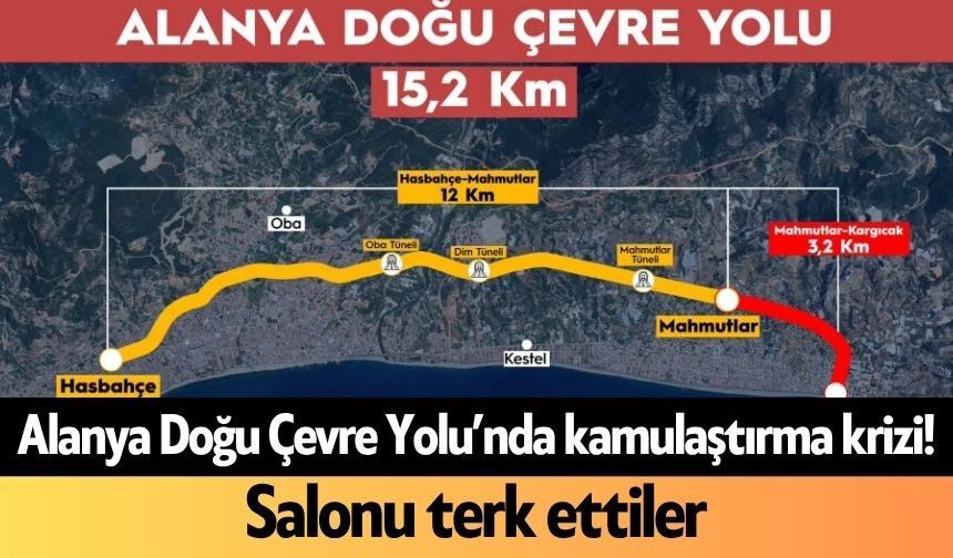 Alanya Doğu Çevre Yolu’nda kamulaştırma krizi! Salonu terk ettiler